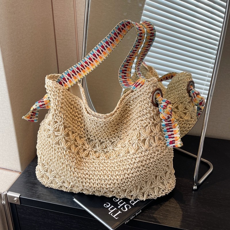 Tote Bag Beach - Strand-Urlaubsstil Damen Strohtasche 2026 Neue Sommerkollektion