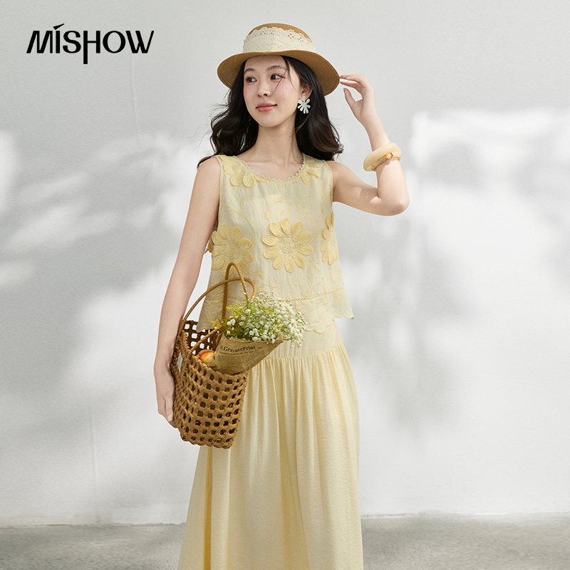 MISHOW Französische Bluse mit  – Midi Skirt Floral Bewertung und Preis