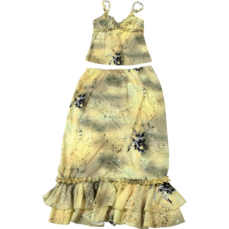 Damenkleid 2-teilig Blumendruc – Midi Skirt Floral Bewertung und Preis