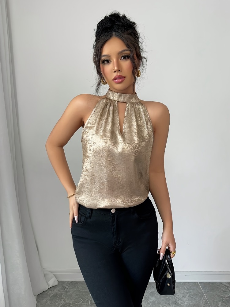 Champagner-Goldene Glänzende N – Blouse Off Shoulder Bewertung und Preis