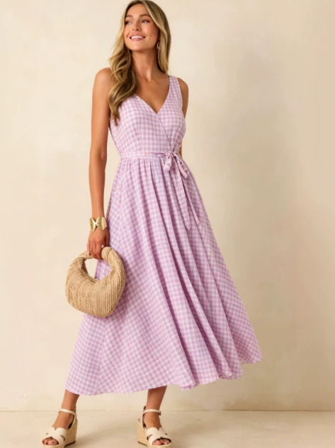 Sommer 2026 Großformatiges Blu – Linen Dress Wrap Bewertung und Preis