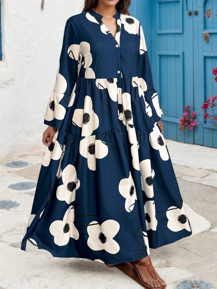 XL-4XL Übergrößen-Kleider für  – Midi Skirt Floral Bewertung und Preis