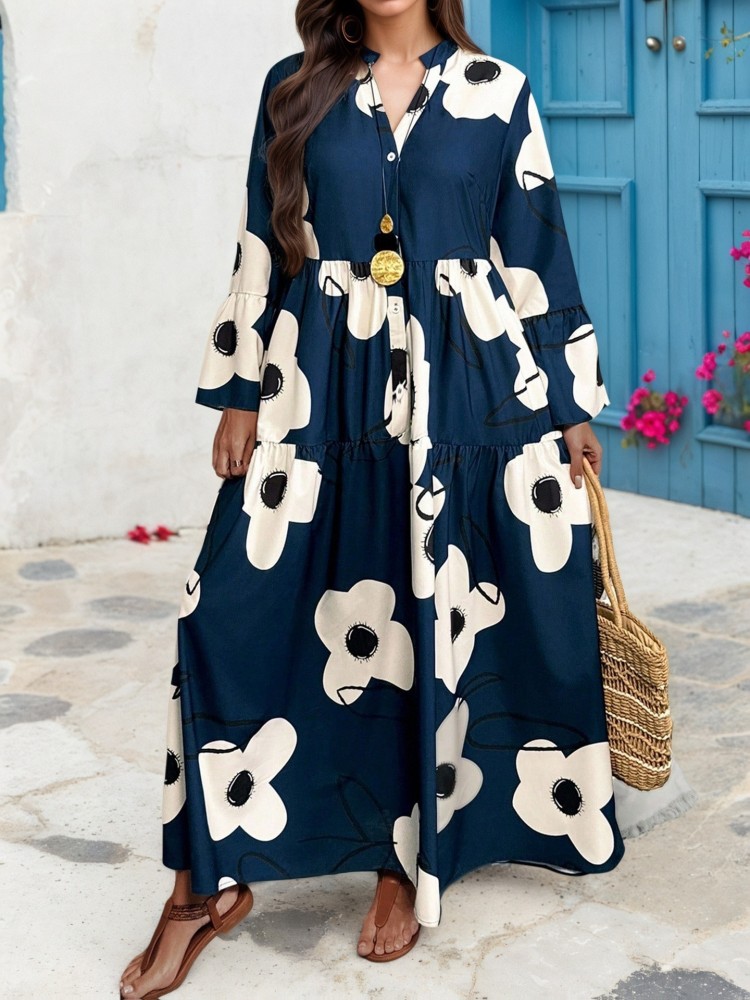 XL-4XL Übergrößen-Kleider für  – Midi Skirt Floral Bewertung und Preis